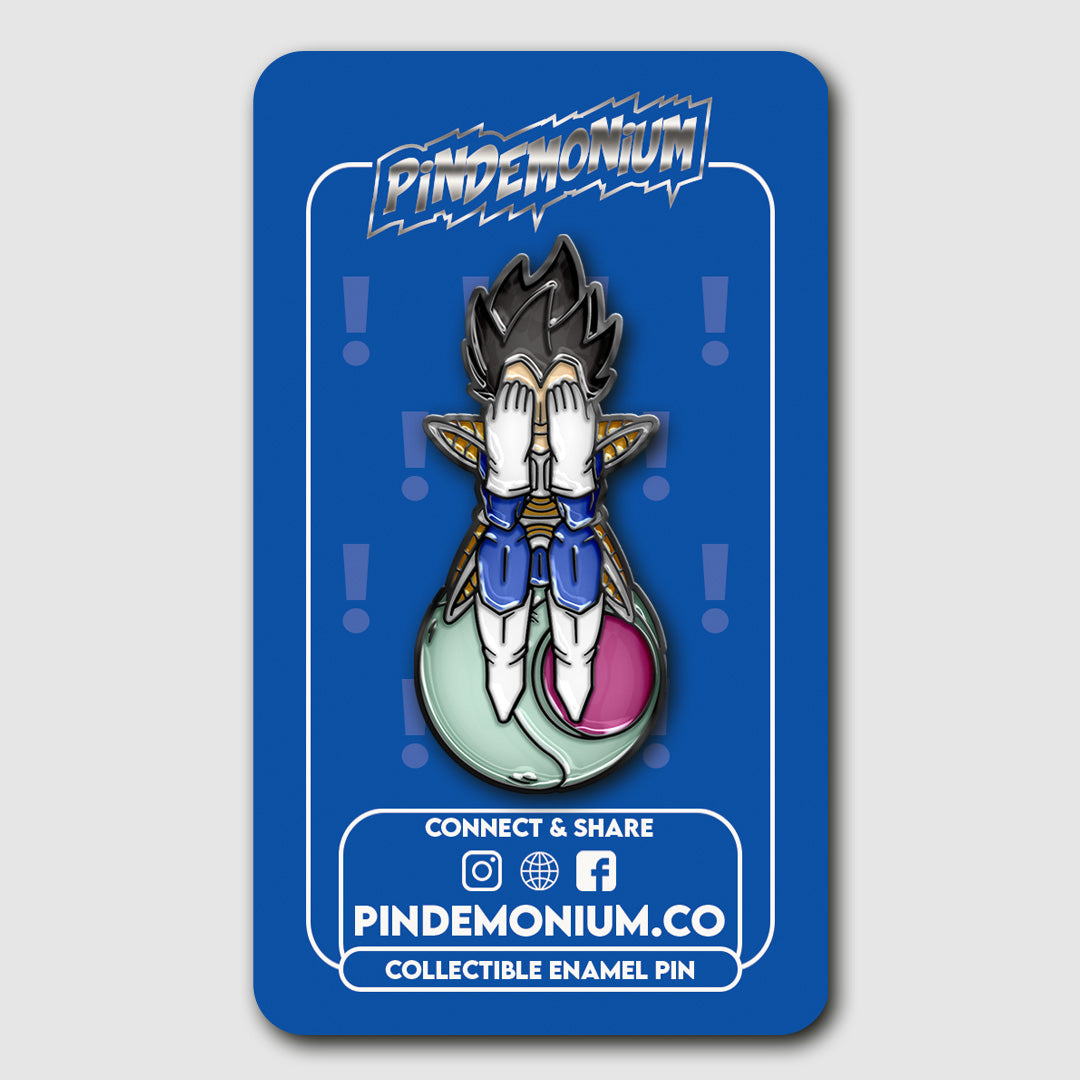 Vegeta Sitter 1.75' Soft Enamel Pin